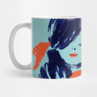 Girl in Blue Mug